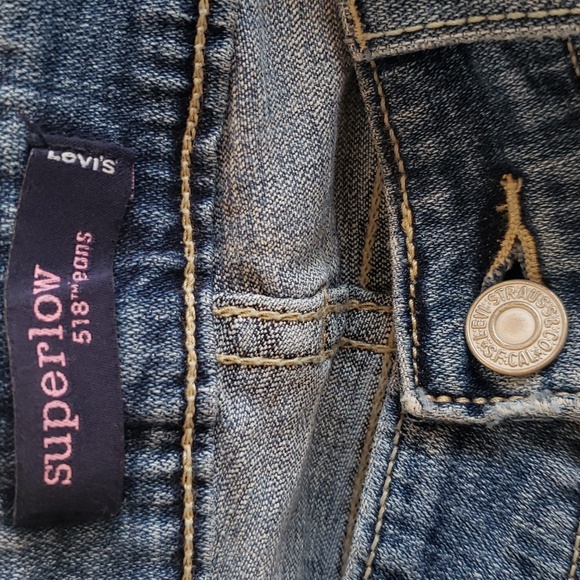 WOMENS JEANS LEVIS SUPERLOW BOOTCUT SIZE 5 LONG - Picture 2 of 4